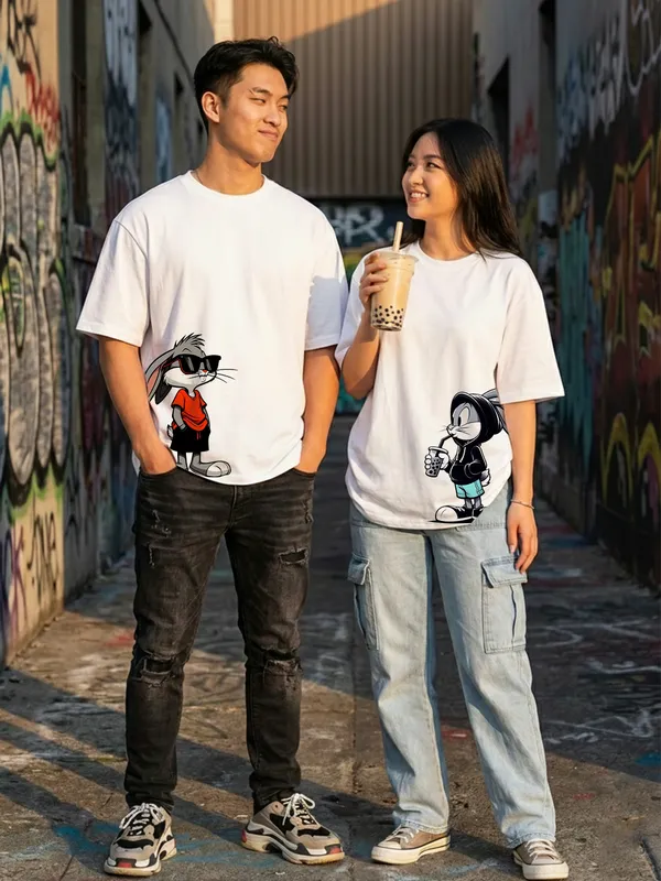 Pack_of_2_|_White_Graphic_Print_Matching_Couple_T-Shirts_