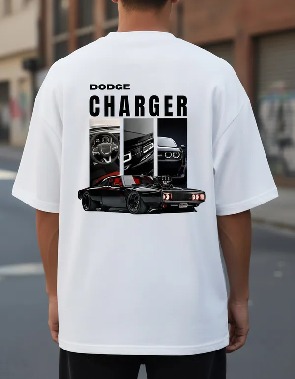 Black_Dodge_Charger_Graphic_Print_White_French_Terry_Cotton_T-Shirt