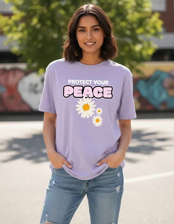 Purple_Protect_Your_Peace_Floral_Graphic_T-Shirt_For_Women
