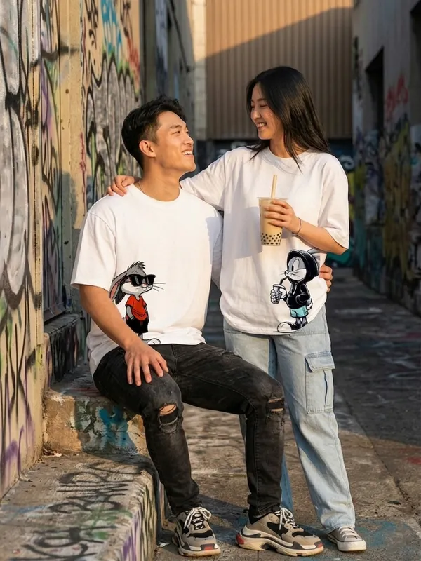 Pack_of_2_|_White_Graphic_Print_Matching_Couple_T-Shirts_