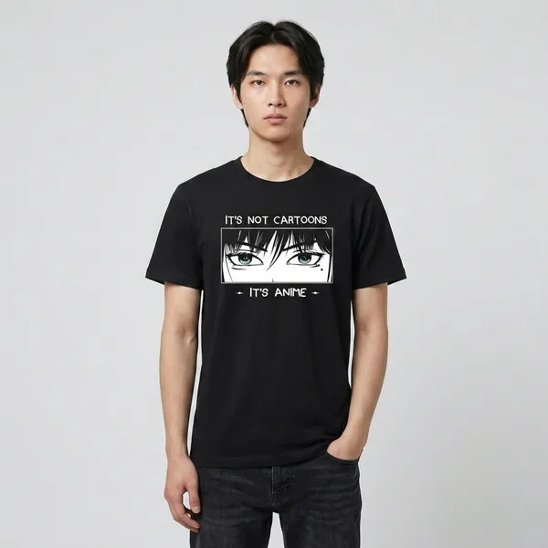 Black_French_Terry_Cotton_Anime_Graphic_Print_T-Shirt_For_Unisex