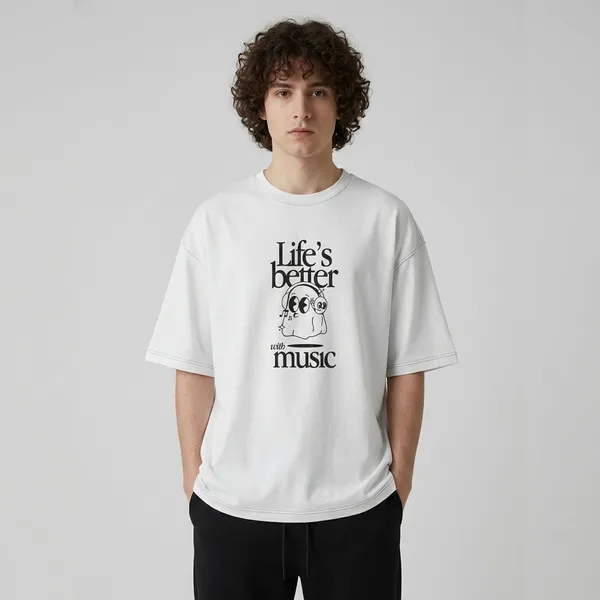 Oversized_French_Terry_Cotton_T-Shirt_Half_Sleeve_Drop_Shoulder_White_Unisex