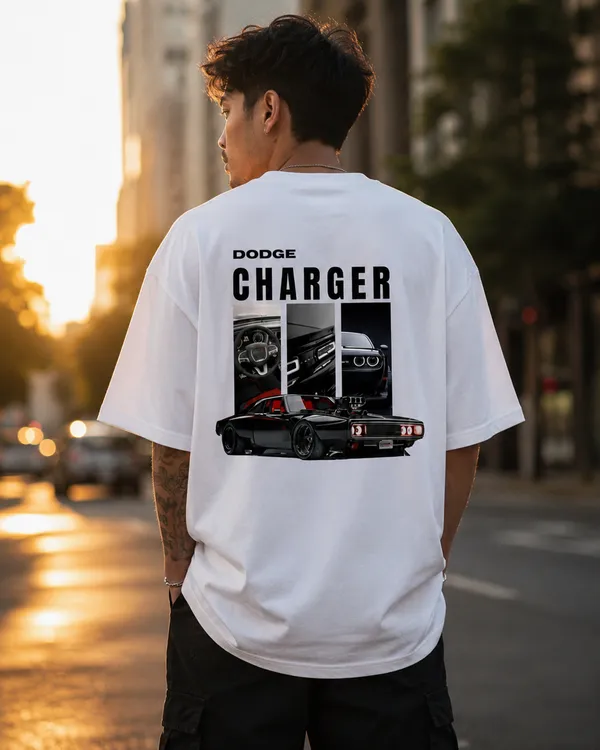 Black_Dodge_Charger_Graphic_Print_White_French_Terry_Cotton_T-Shirt