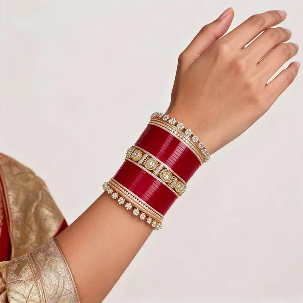 Red_Gold_Kundan_Studded_Bridal_Bangle_Set_For_Women