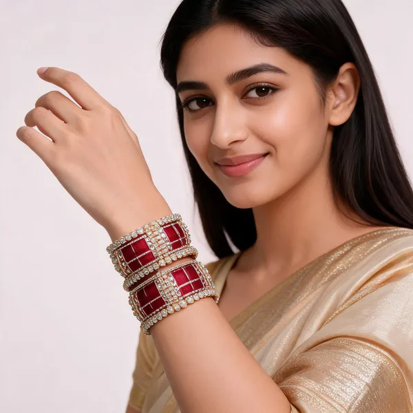Maroon_Gold_Kundan_Stone_Studded_Bridal_Bangle_Set_For_Women