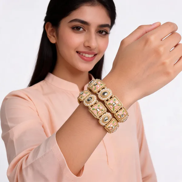 Gold_Metal_Kundan_Pearl_Meenakari_Bangles_For_Women