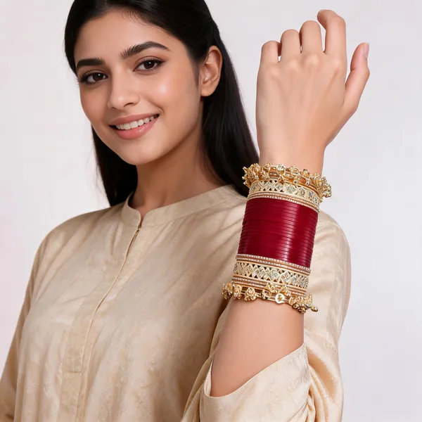Maroon_Gold_Stone_Cutwork_Bridal_Chuda_Bangle_Set_For_Women