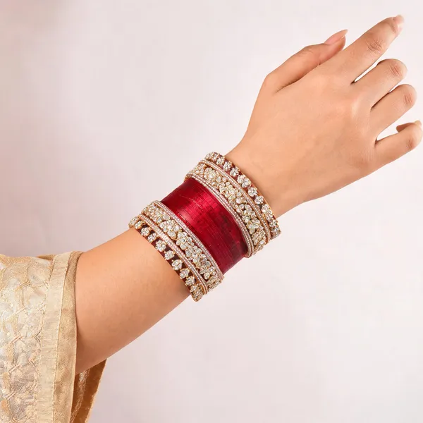 Maroon_Gold_Kundan_Stone_Floral_Bridal_Chuda_Bangle_Set_For_Women