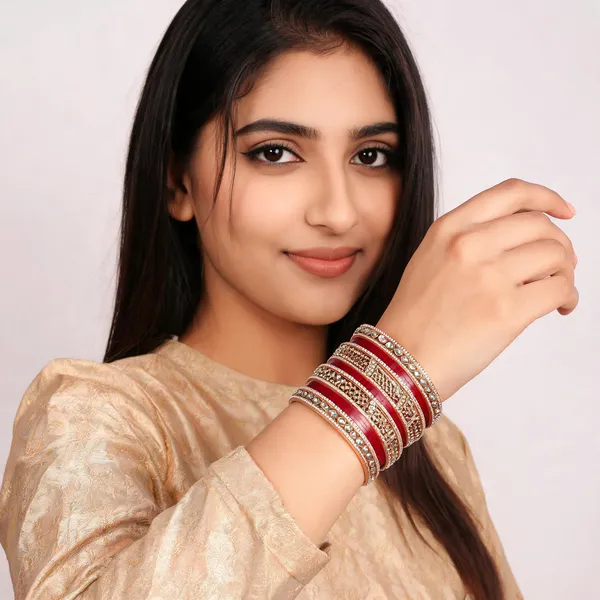 Maroon_Gold_Lacquer_Kundan_Stone_Studded_Bridal_Bangle_Set_For_Women