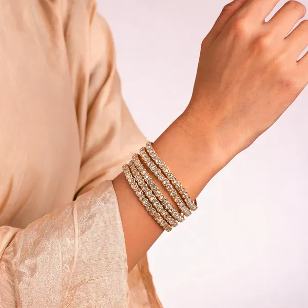 Gold_Metal_Faceted_Stone_Claw_Set_Bangles_For_Women