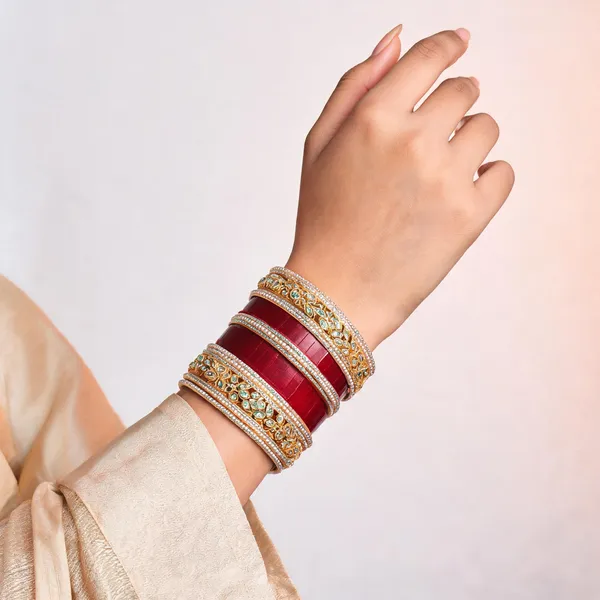 Red_Maroon_Gold_Kundan_Pearl_Bridal_Chura_Bangle_Set_For_Women