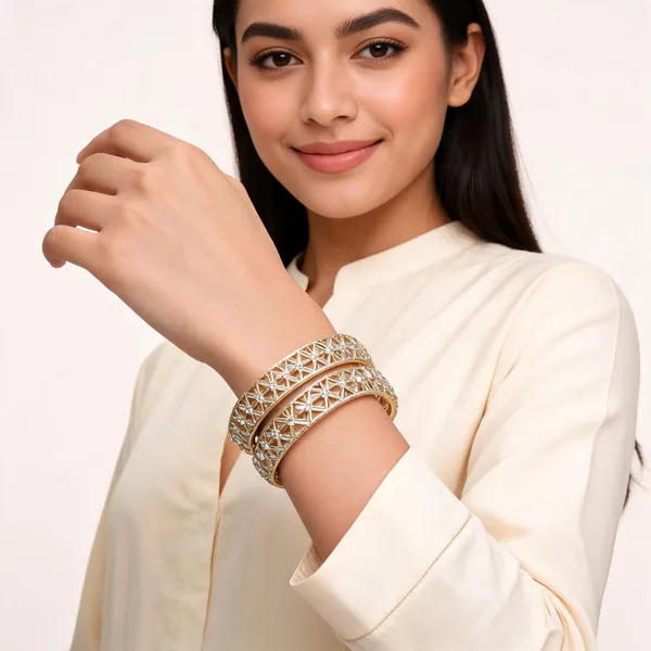 Gold_Metal_Jaali_Stone_Studded_Bangles_For_Women