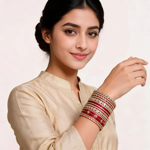 Red_White_Stone_Studded_Lac_Gold_Bridal_Bangle_Set_For_Women