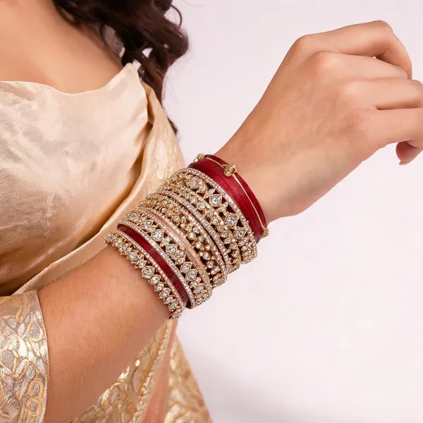 Red_White_Stone_Studded_Lac_Gold_Bridal_Bangle_Set_For_Women