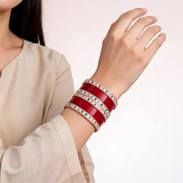 Red_Enamel_Stone_Studded_Lacquer_Bridal_Bangle_Set_For_Women