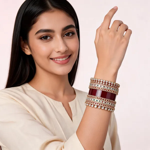 Maroon_Gold_Kundan_Stone_Studded_Bridal_Bangle_Set_For_Women