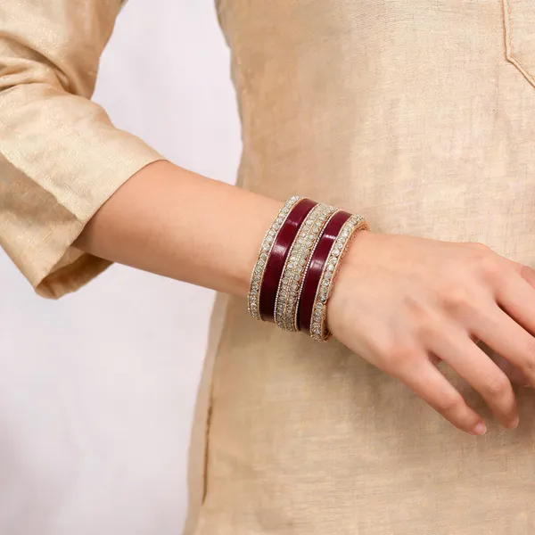 Maroon_Gold_Stone_Studded_Lacquer_Bridal_Bangle_Set_For_Women