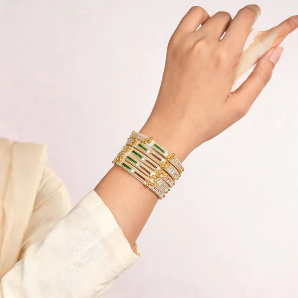White_Gold_Kundan_Enamel_Lacquer_Bridal_Bangle_Set_For_Women