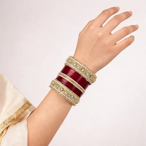 Maroon_Gold_Kundan_Stone_Studded_Bridal_Chuda_Bangle_Set_For_Women