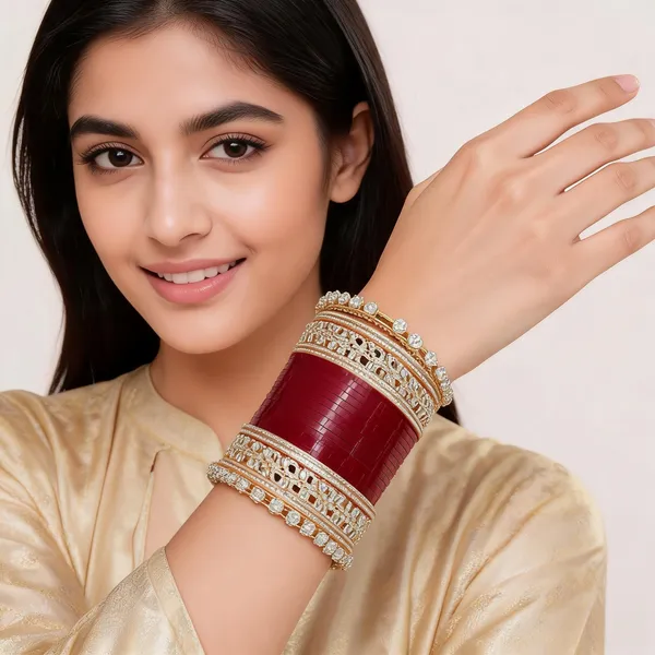 Maroon_Gold_Kundan_Cutwork_Studded_Bridal_Bangle_Set_For_Women