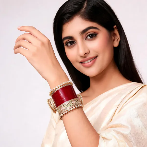 Red_Gold_Meenakari_Stone_Studded_Bridal_Kada_Bangle_Set_For_Women