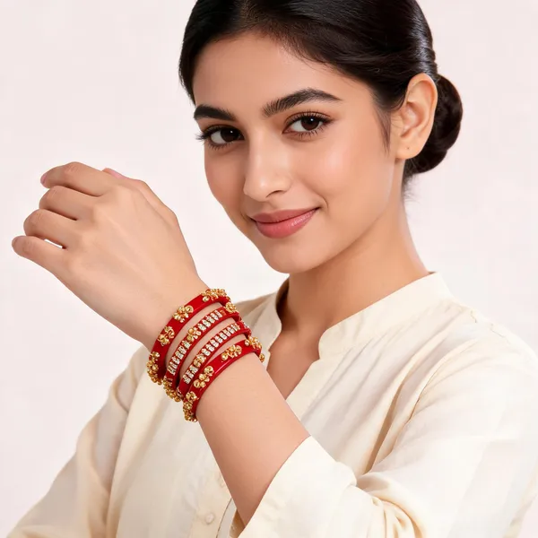 Red_Gold_Lacquer_Floral_Stone_Studded_Bridal_Bangle_Set_For_Women
