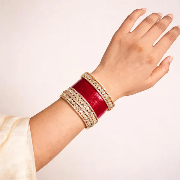 Maroon_Gold_Kundan_Stone_Floral_Bridal_Bangle_Set_For_Women