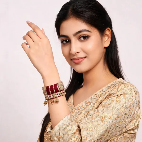Maroon_Gold_Kundan_Lacquer_Bridal_Chuda_Bangle_Set_For_Women