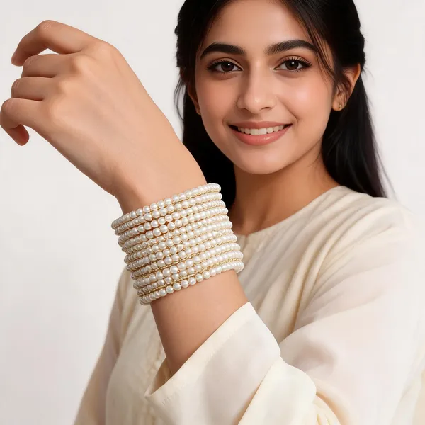 Gold_Metal_White_Pearl_Beaded_Gold_Thread_Bangles_For_Women