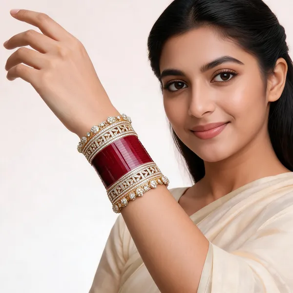 Red_Maroon_Gold_Stone_Jaali_Chuda_Bridal_Bangle_Set_For_Women