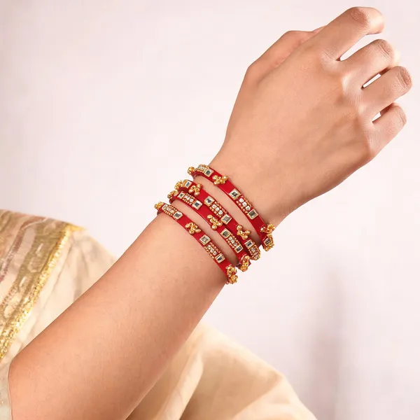 Maroon_Gold_Kundan_Beaded_Bridal_Bangle_Set_For_Women
