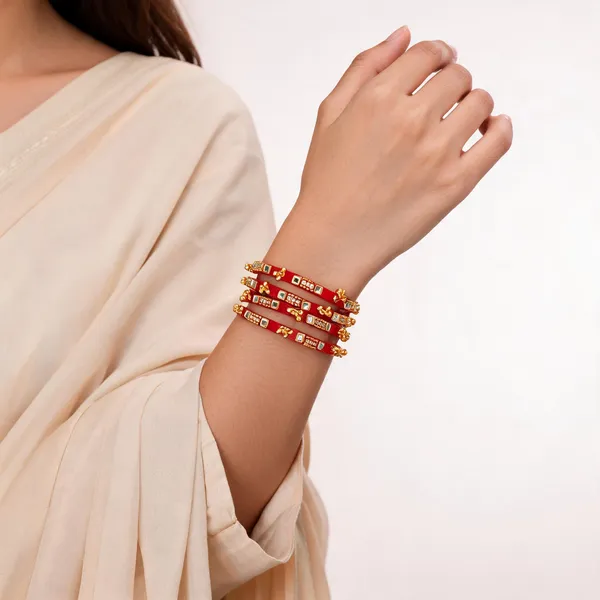 Maroon_Gold_Kundan_Beaded_Bridal_Bangle_Set_For_Women