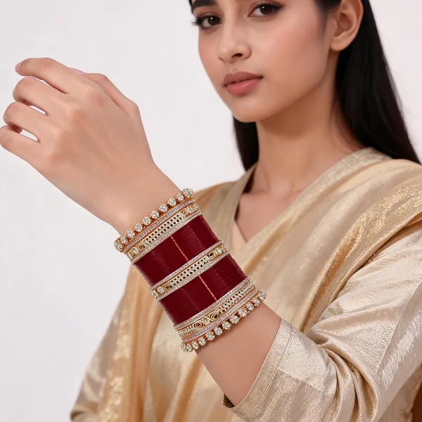 Red_Gold_Stone_Studded_Floral_Bridal_Chuda_Bangle_Set_For_Women