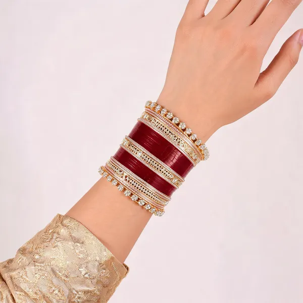 Red_Gold_Stone_Studded_Floral_Bridal_Chuda_Bangle_Set_For_Women