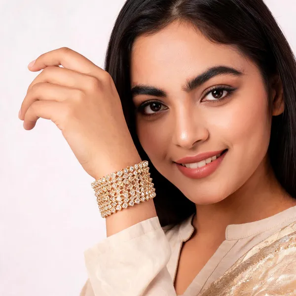 Gold_Metal_Diamond_Cut_Stone_Studded_Bangles_For_Women