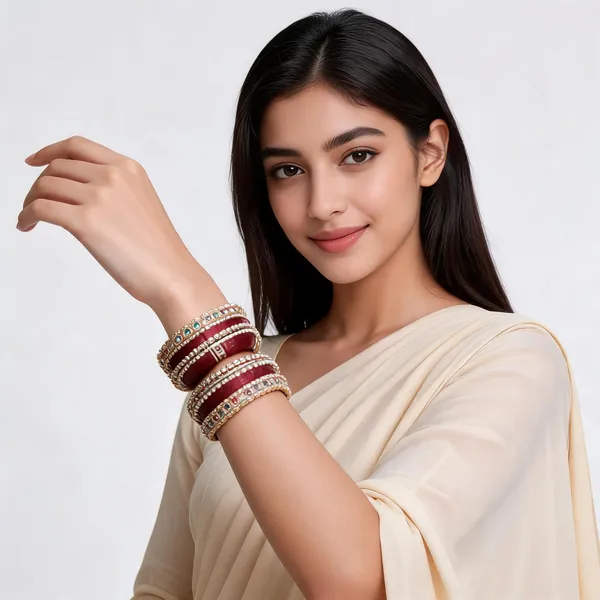 Maroon_Kundan_Pearl_Stone_Bridal_Chuda_Bangle_Set_For_Women