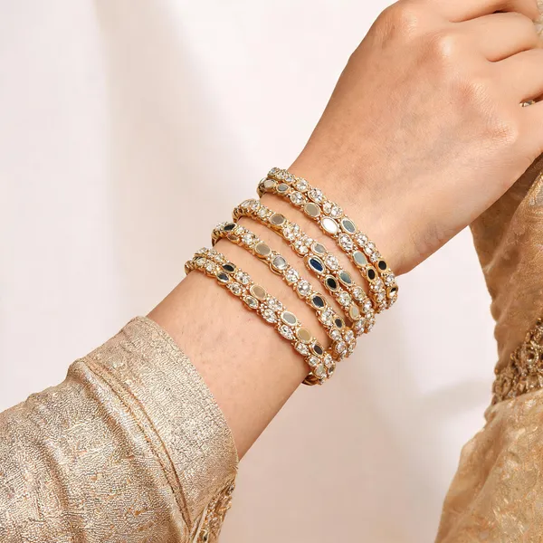 Gold_Metal_Mirror_Work_Stone_Studded_Bangles_For_Women