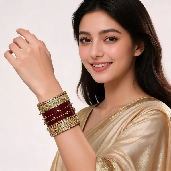 Maroon_Gold_Stone_Studded_Carved_Bridal_Chuda_Bangle_Set_For_Women