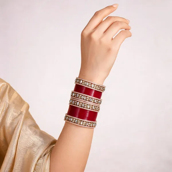 Maroon_Gold_Kundan_Stone_Studded_Bridal_Bangle_Set_For_Women