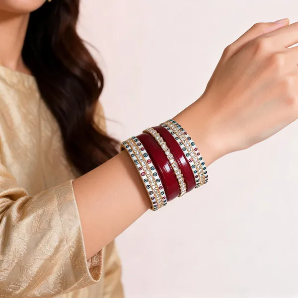 Maroon_Gold_Lacquer_Kundan_Studded_Bridal_Bangle_Set_For_Women