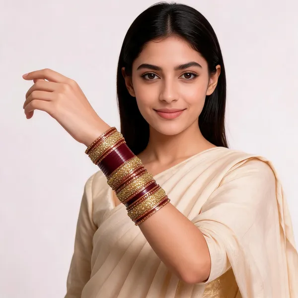 Maroon_Gold_Glitter_Border_Lacquer_Bridal_Bangle_Set_For_Women