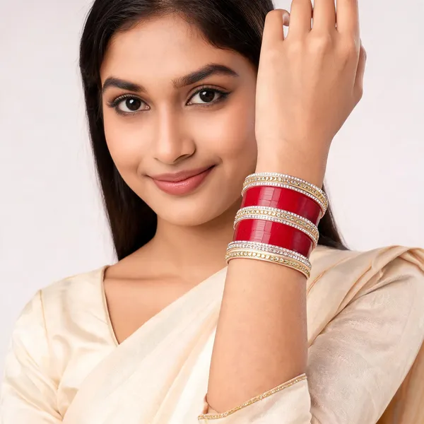 Red_Lac_Gold_Stone_Studded_Bridal_Bangle_Set_For_Women