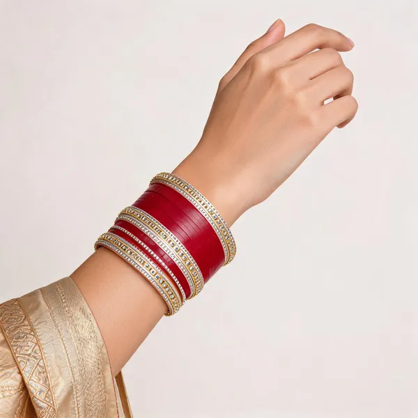 Red_Lac_Gold_Stone_Studded_Bridal_Bangle_Set_For_Women