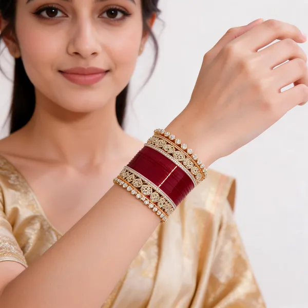 Maroon_Gold_Kada_Stone_Studded_Bridal_Bangle_Set_For_Women