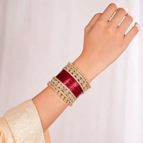 Maroon_Gold_Kada_Stone_Studded_Bridal_Bangle_Set_For_Women