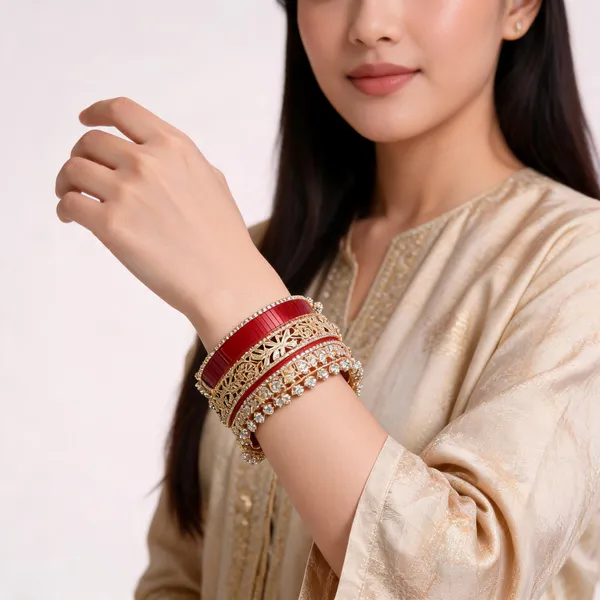 Red_Gold_Toned_Stone_Studded_Kada_Bridal_Bangle_Set_For_Women
