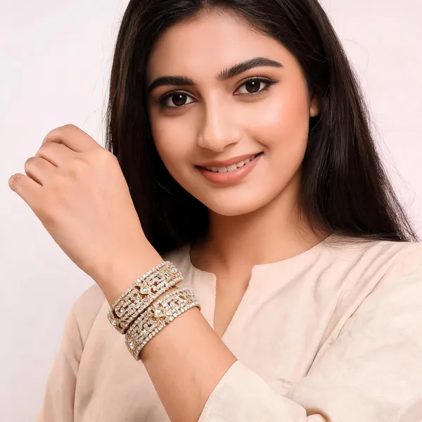 Gold_Metal_Kundan_Filigree_Cutwork_Bangles_For_Women