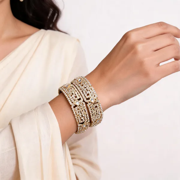 Gold_Metal_Kundan_Filigree_Cutwork_Bangles_For_Women