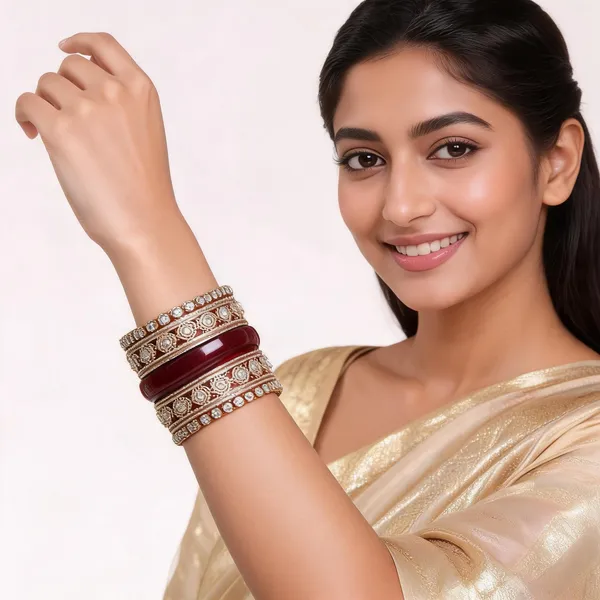 Maroon_Gold_Stone_Studded_Jaali_Bridal_Chuda_Bangle_Set_For_Women