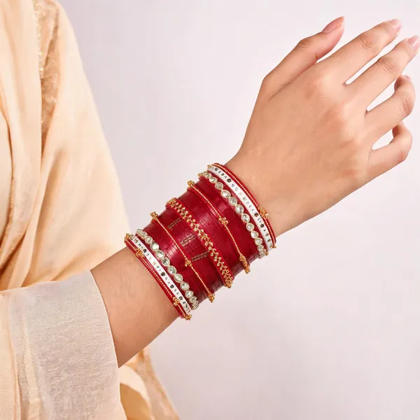 Red_Gold_Stone_Floral_Engraved_Chuda_Bridal_Bangle_Set_For_Women